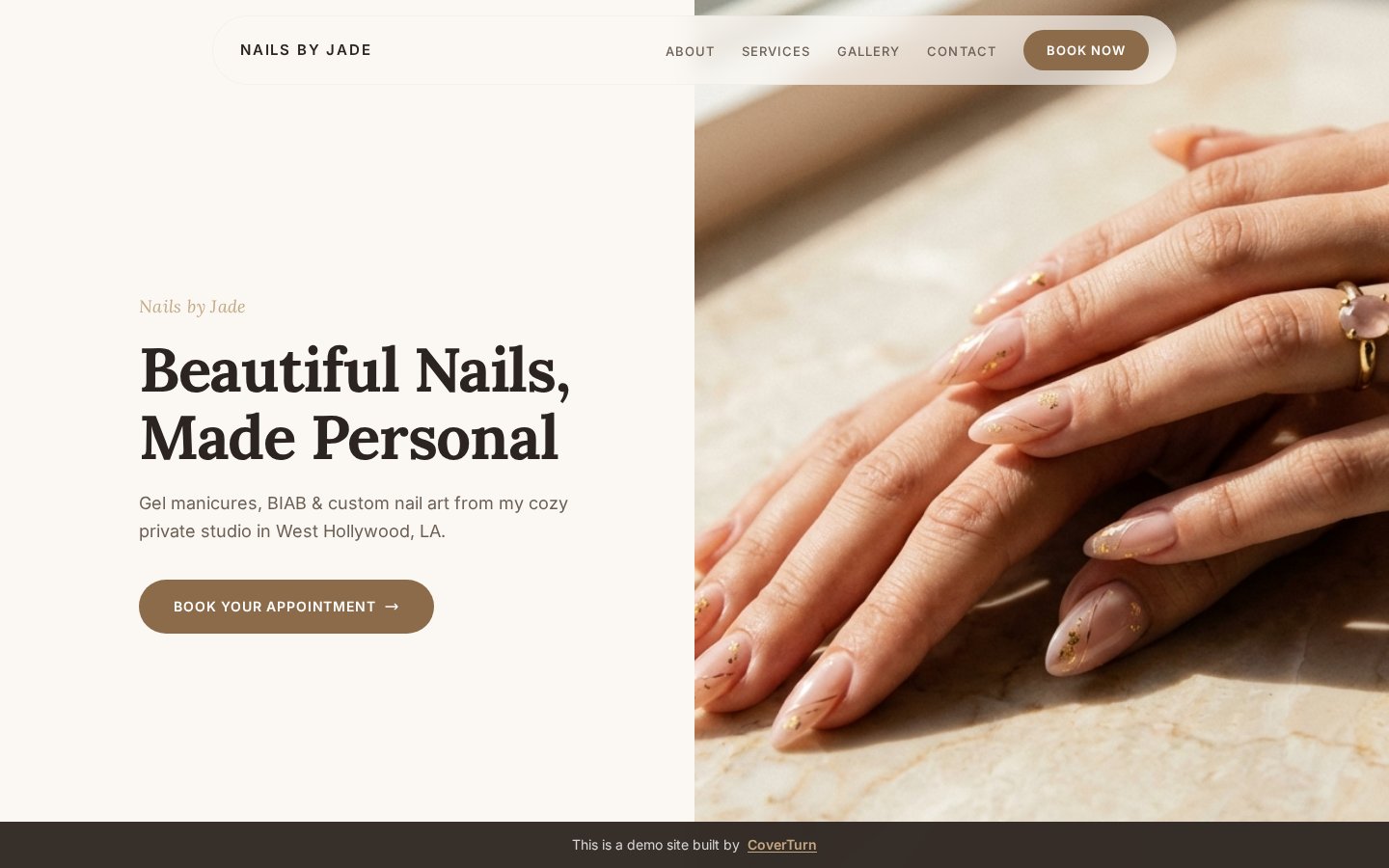 Nails by Jade demo website